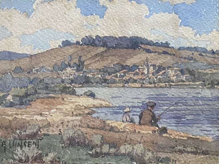 Ecole de la fin du XIXe-début du XXe siècle - Ensemble d'environ quinze tableau…