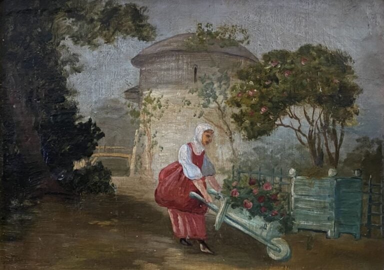 Ecole de la fin du XIXe-début du XXe siècle - Ensemble d'environ quinze tableau…