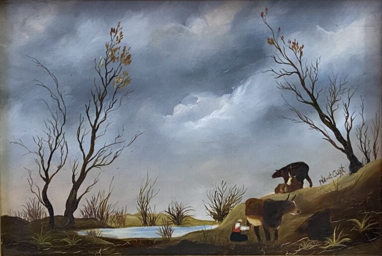 Ecole de la fin du XIXe-début du XXe siècle - Ensemble d'environ quinze tableau…