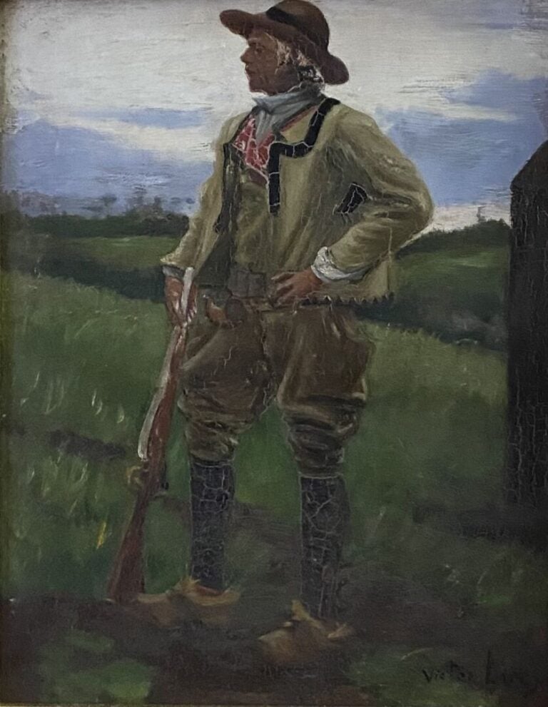 Ecole de la fin du XIXe-début du XXe siècle - Ensemble d'environ quinze tableau…