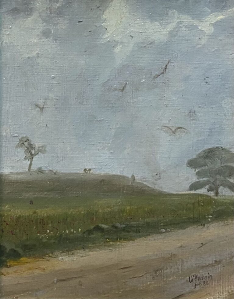 Ecole de la fin du XIXe-début du XXe siècle - Ensemble d'environ seize tableaux…