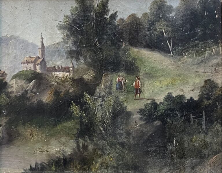 Ecole de la fin du XIXe-début du XXe siècle - Ensemble d'environ treize tableau…