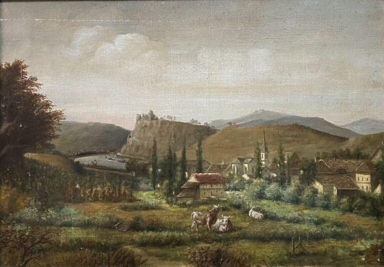 Ecole de la fin du XIXe-début du XXe siècle - Ensemble d'environ treize tableau…