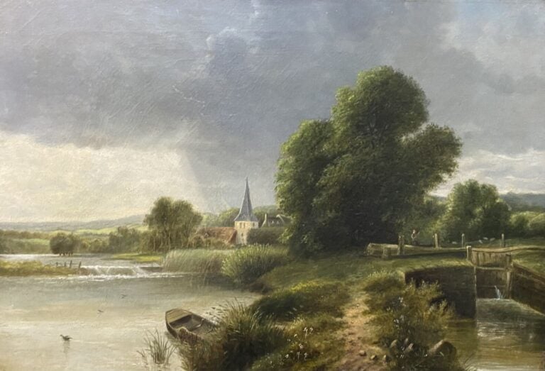 Ecole de la fin du XIXe-début du XXe siècle - Ensemble d'environ treize tableau…
