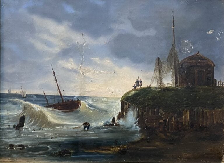 Ecole de la fin du XIXe-début du XXe siècle - Ensemble d'environ treize tableau…