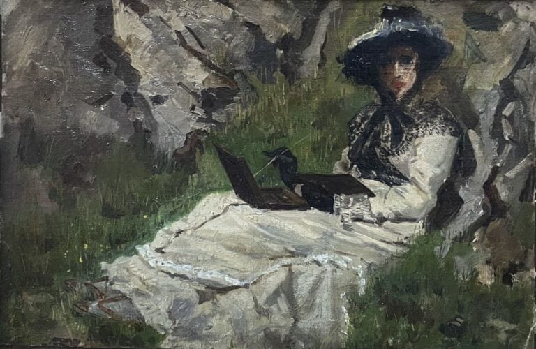 Ecole de la fin du XIXe-début du XXe siècle - Ensemble d'environ treize tableau…