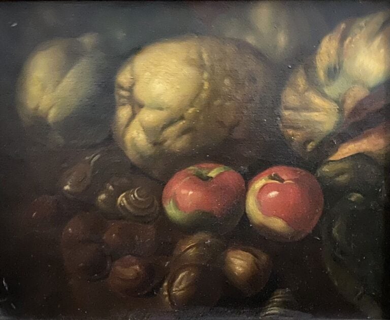 Ecole de la fin du XIXe-début du XXe siècle - Nature morte aux fruits - Huile s…