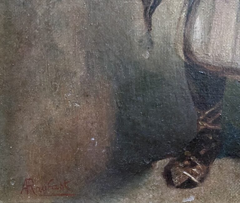 Ecole de la fin du XIXe-début du XXe siècle - Portrait d'italien en pied - Huil…