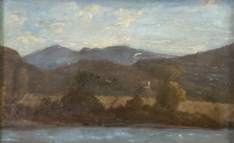 Ecole de la fin du XIXe et XXe siècle - Ensemble d'environ neuf tableaux compre…