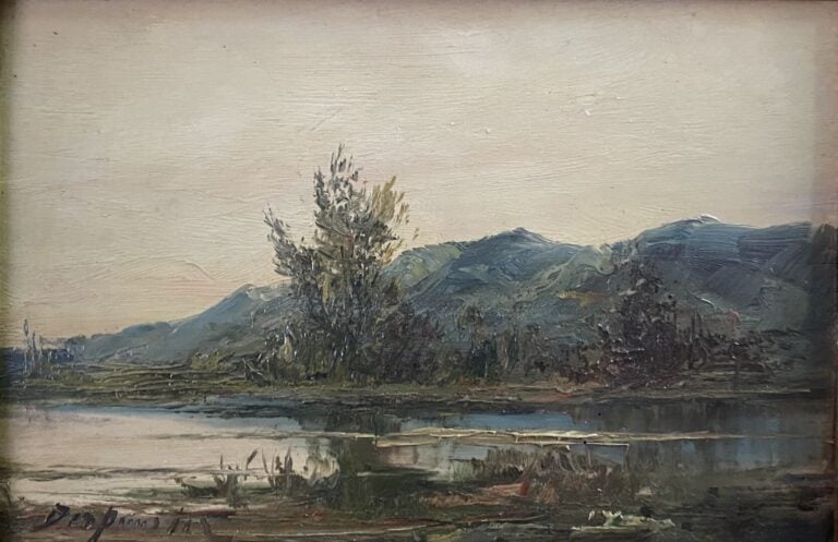 Ecole de la fin du XIXe et XXe siècle - Ensemble d'environ neuf tableaux compre…