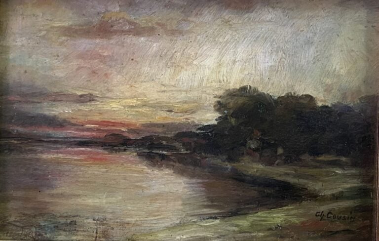 Ecole de la fin du XIXe et XXe siècle - Ensemble d'environ neuf tableaux compre…