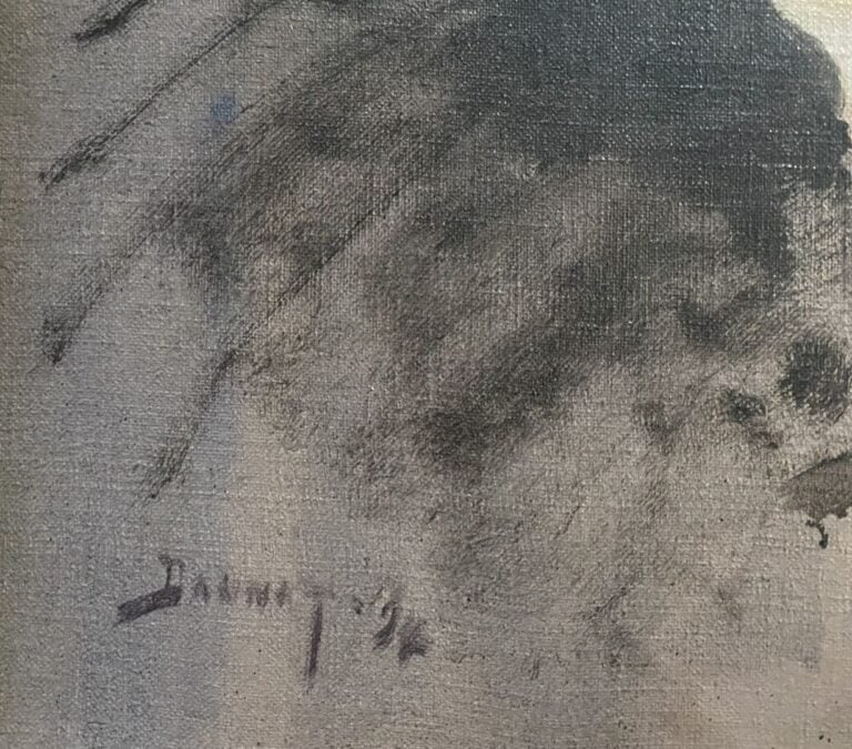 Ecole de la fin du XIXe siècle - Portrait de jeune élégante - Huile sur toile -…
