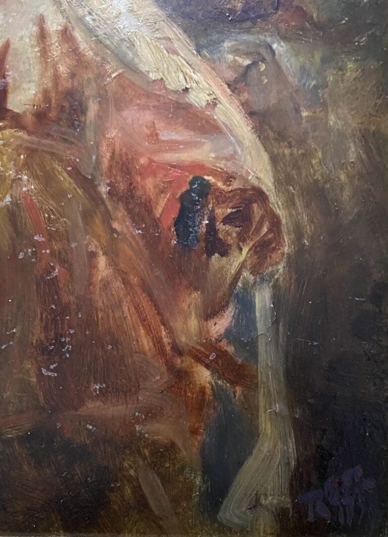 Ecole de la fin du XIXe siècle - Portrait de religieux - Huile sur panneau - Po…