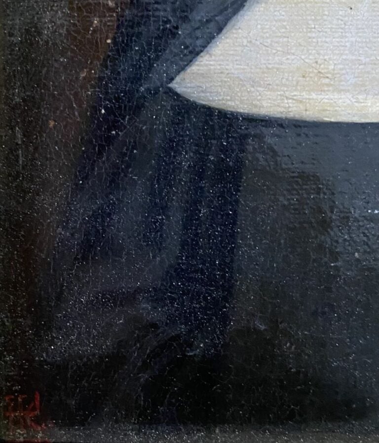 Ecole de la fin du XIXe siècle - Portrait de soeur en prière - Huile sur pannea…
