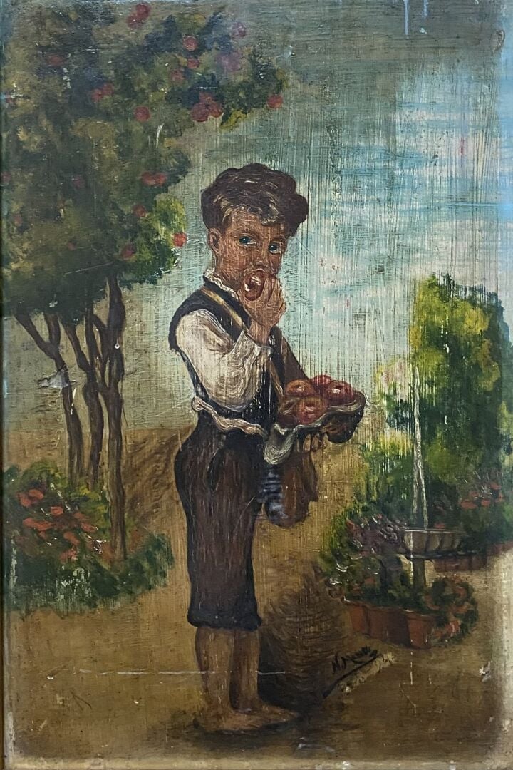 Ecole de la fin du XIXe-XXe siècle - Ensemble d'environ treize tableaux compren…