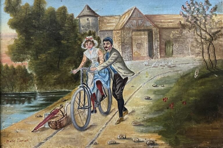 Ecole de la fin du XIXe-XXe siècle - Ensemble d'environ treize tableaux compren…