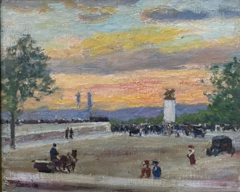 Ecole de la fin du XIXe-XXe siècle - Ensemble d'environ treize tableaux compren…