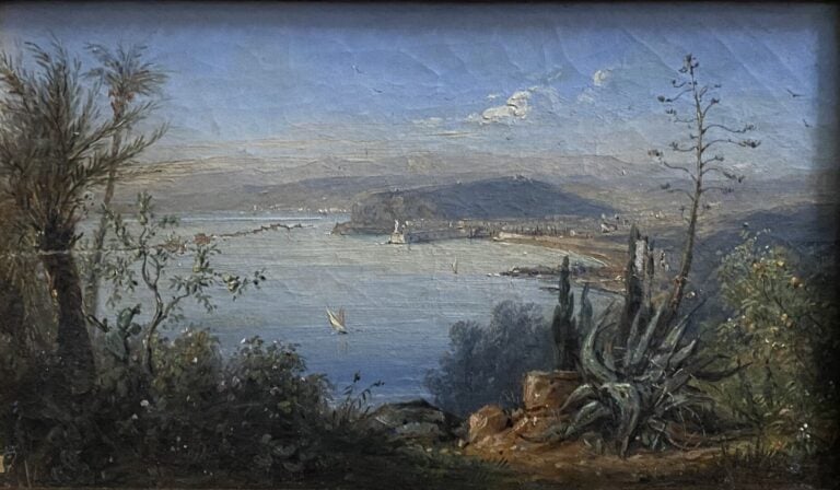 Ecole du début du XXe siècle - Vue sur le port de Nice et la Colline du château…