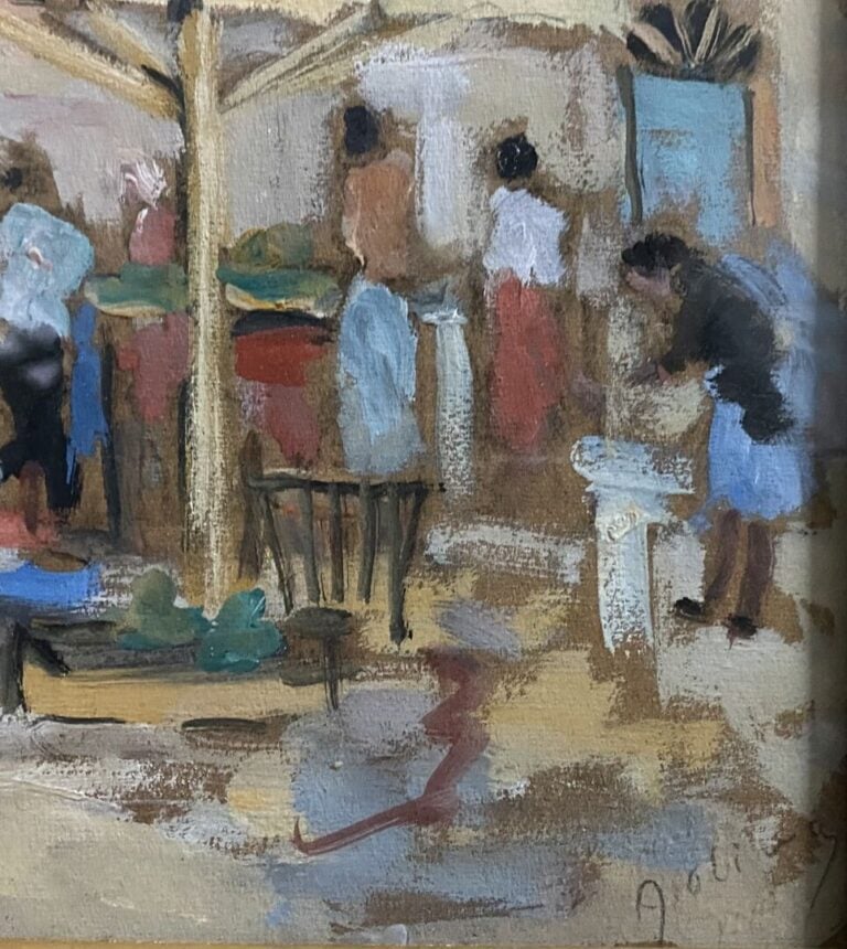 Ecole du XXe siècle - Cours Saleya - Gouache sur papier - 24 x 31 cm