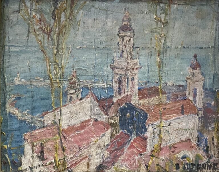 Ecole du XXe siècle - Ensemble d'environ cinq tableaux comprenant quatre huiles…