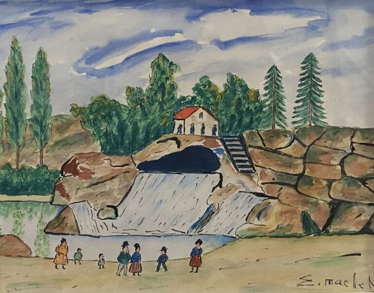Ecole du XXe siècle - Ensemble d'environ cinq tableaux comprenant quatre huiles…