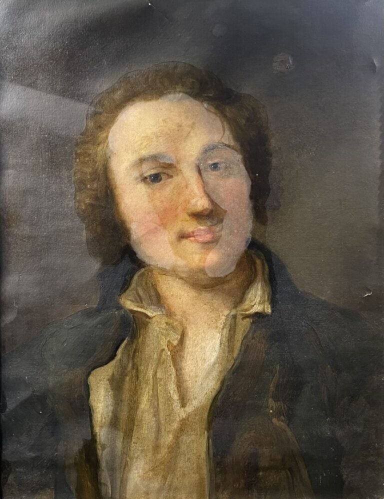 Ensemble de pièces encadrées comprenant portraits, gravures, reproductions de c…