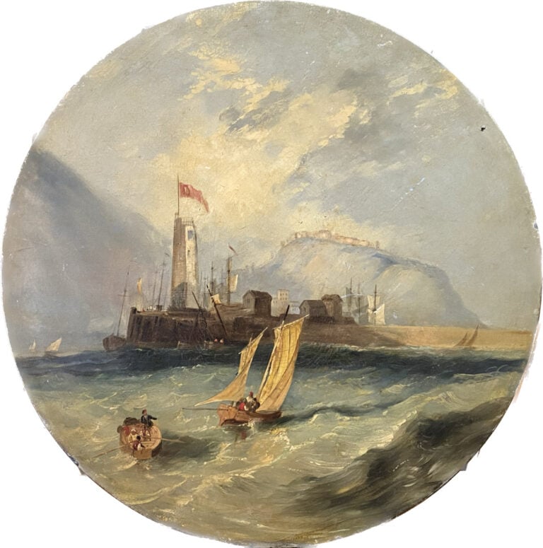 Frédérick William SCARBOROUGH (1860-1939) - Marine - Huile sur panneau de forme…