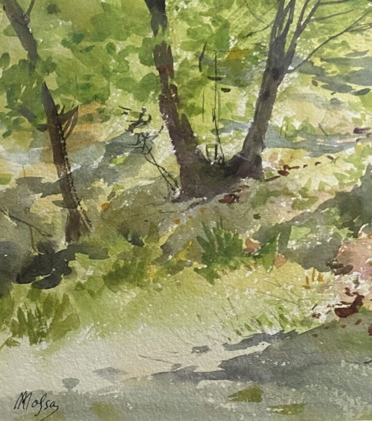 Gustav Adolf MOSSA (1883-1971) - Sous-bois - Aquarelle - Signé en bas à gauche…