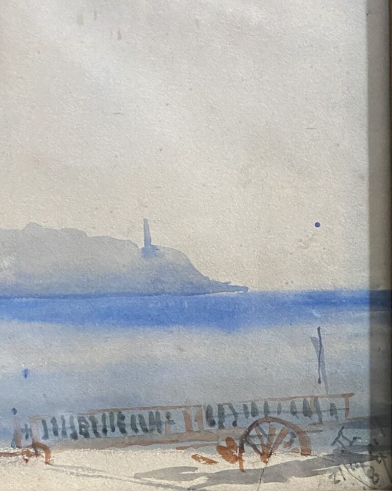 Gustav Adolf MOSSA (1883-1971) - Vue depuis les Ponchettes - Aquarelle - Signé…