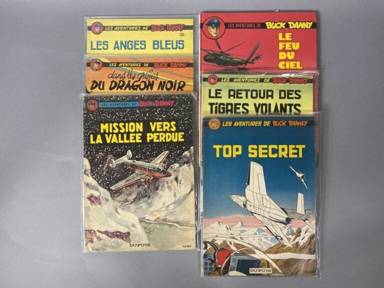 Lot comprenant une quinzaine de bandes dessinées "Les aventures de Buck Danny"…