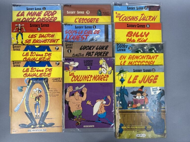 Lot comprenant une vingtaine de bandes dessinées "Lucky Luke" éditions DUPUIS d…
