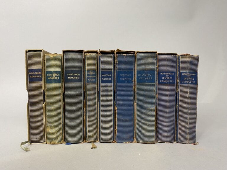 Lot d'environ 27 volumes de la Pleiade du XVIe, XVIIe et XVIIIe siècles dont RO…