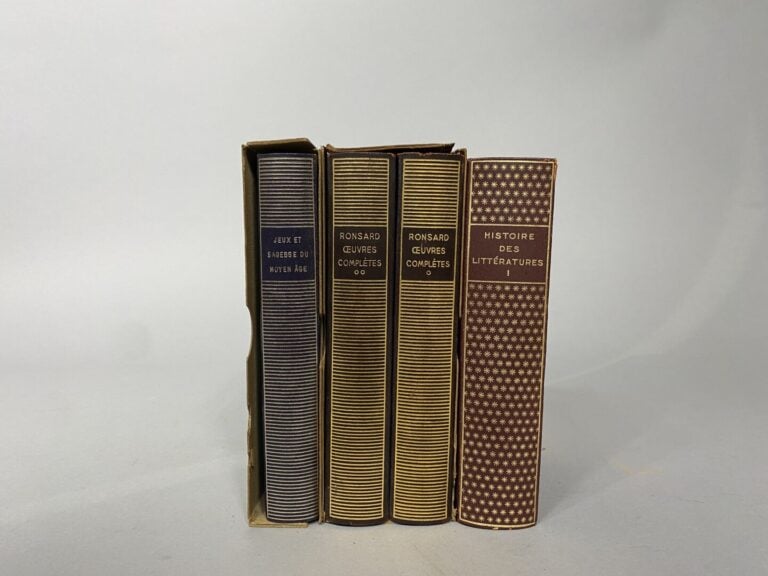 Lot d'environ 27 volumes de la Pleiade du XVIe, XVIIe et XVIIIe siècles dont RO…