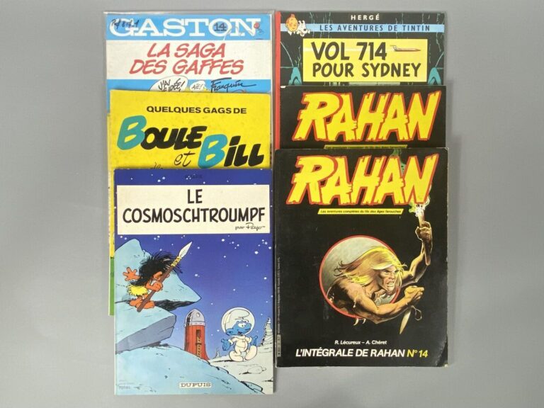 Lot de bandes dessinées divers dont : Gaston, la saga des gaffes (editions DUPU…