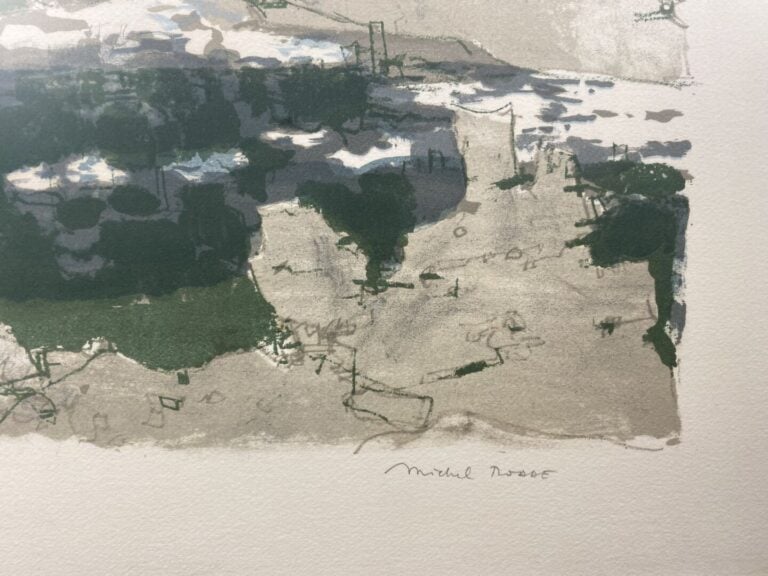 Michel RODDE (1913-2009) - Paysage de bord de mer - Lithographie signée en bas…