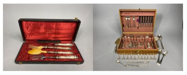 Partie de ménagère en métal argenté Smith & Patterson, ensemble de douze porte-…