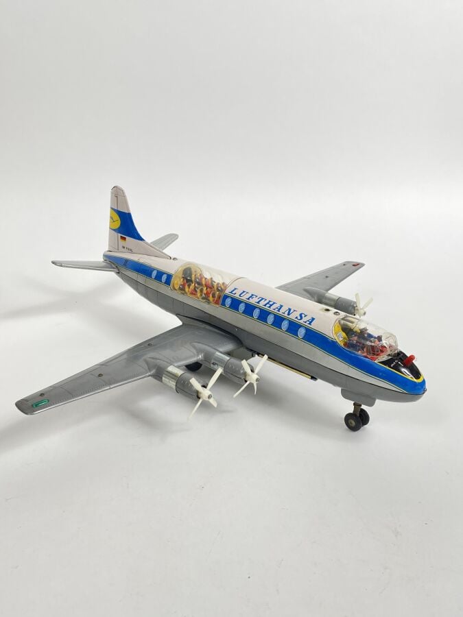 « Vickers Viscount Lufthansa » : Toy - Japon, 1966, tôle lithographiée, battery…