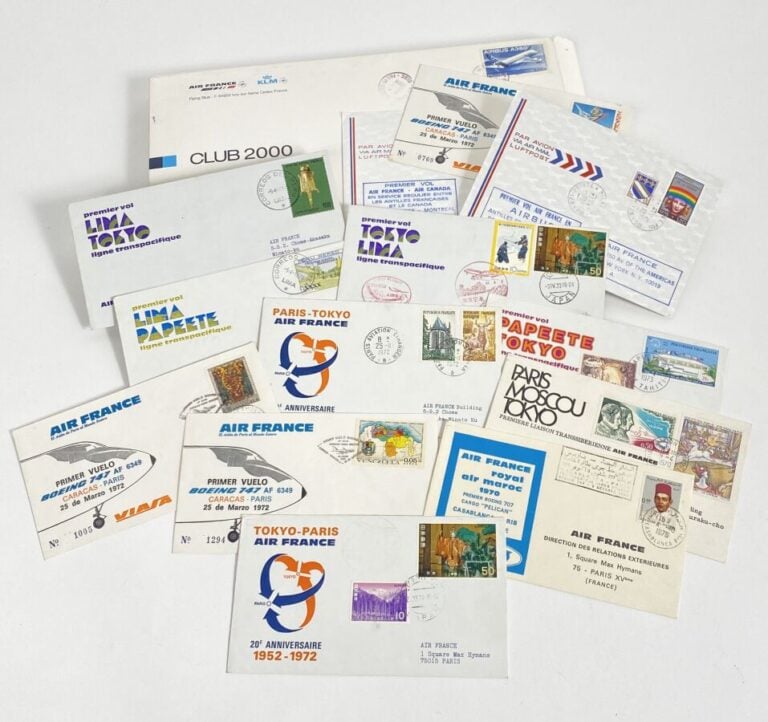 (110 à 126) 15 enveloppes ler jour long courrier B747 (1970 /75)