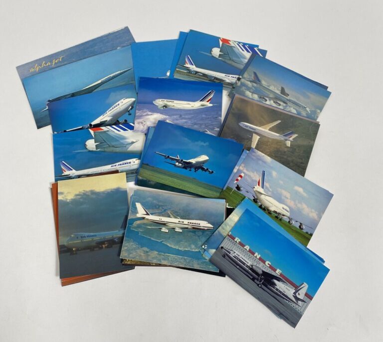 (145 à 192) 48 cartes postales AF de 1975 à 1987 neuves, pour ; B707, A 300 B2…