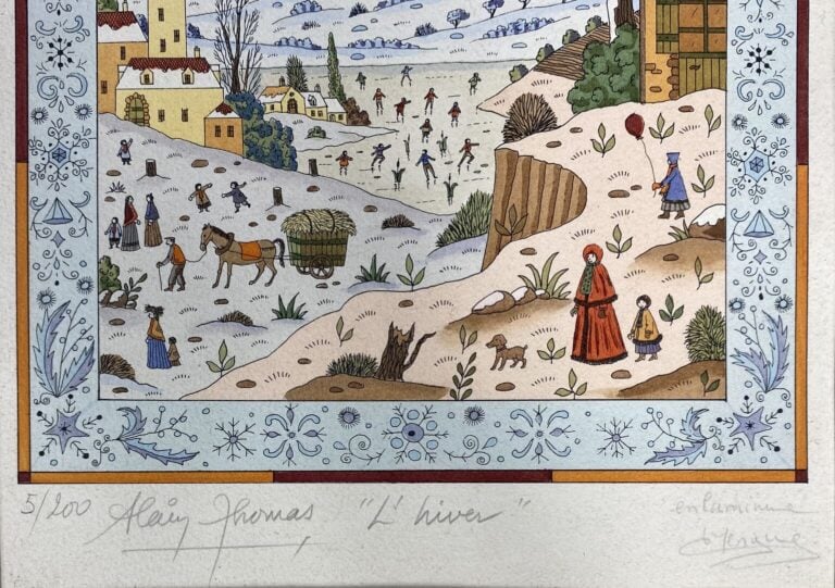 Alain THOMAS (1942) - L'hiver - Lithographie signée en bas à droite, numérotée…