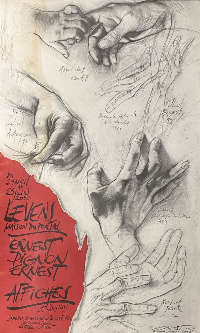 BEN (1935) - "Je me sens seul" - Affiche imprimée galerie Templon Paris 1983 -…