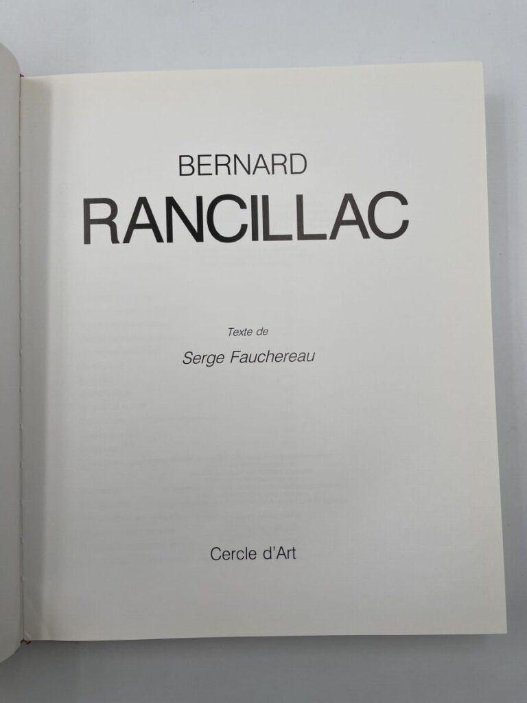 BERNARD RANCILLAC - Serge Fauchereau, Bernard Ranciillac, Cercle D'art, Paris,1…