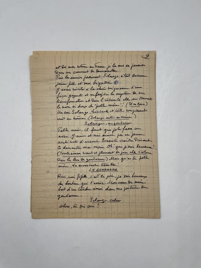 CAMI. - Manuscrit autographe signé, Quand j'étais jeune fille (Mémoires d'un ge…