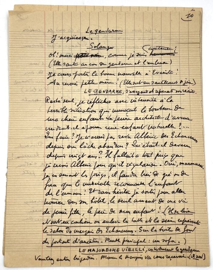 CAMI. - Manuscrit autographe signé, Quand j'étais jeune fille (Mémoires d'un ge…