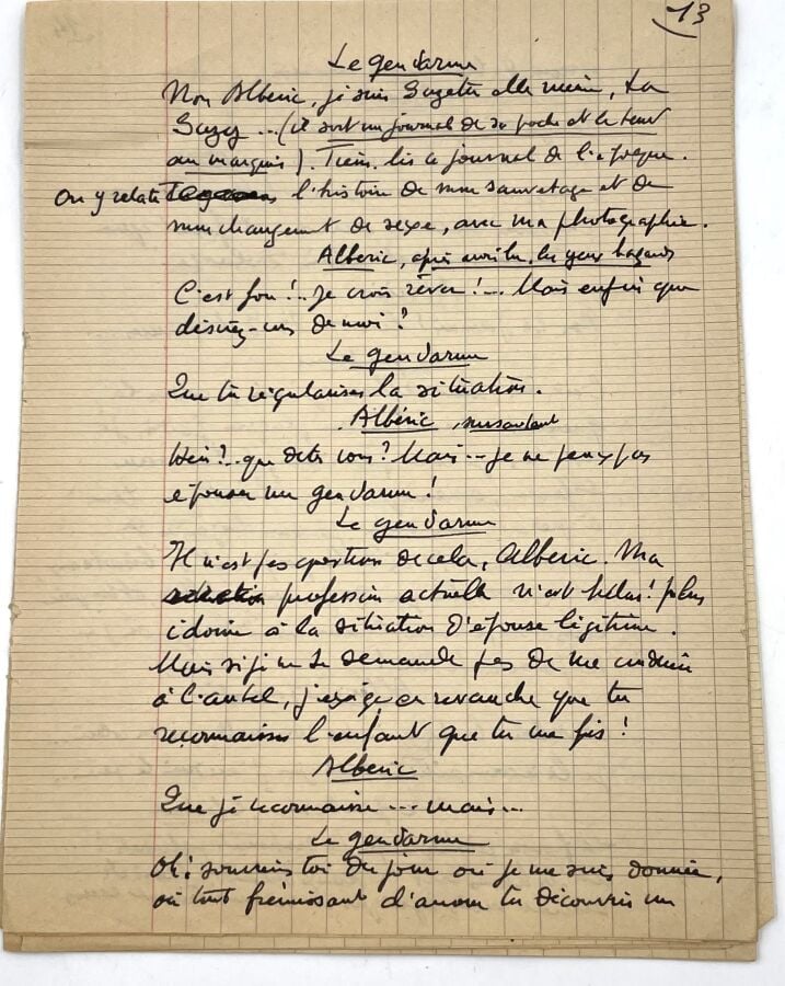 CAMI. - Manuscrit autographe signé, Quand j'étais jeune fille (Mémoires d'un ge…