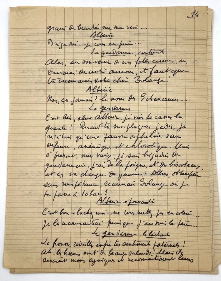 CAMI. - Manuscrit autographe signé, Quand j'étais jeune fille (Mémoires d'un ge…