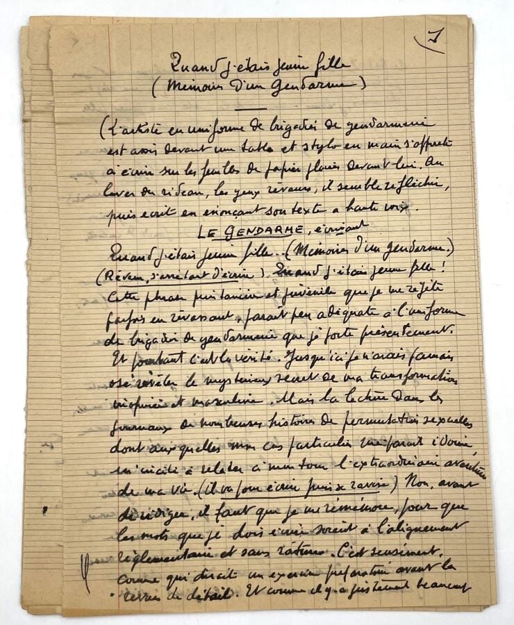 CAMI. - Manuscrit autographe signé, Quand j'étais jeune fille (Mémoires d'un ge…