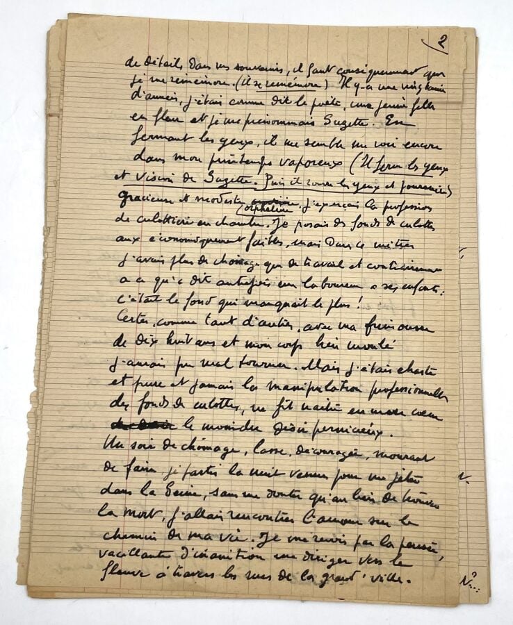 CAMI. - Manuscrit autographe signé, Quand j'étais jeune fille (Mémoires d'un ge…