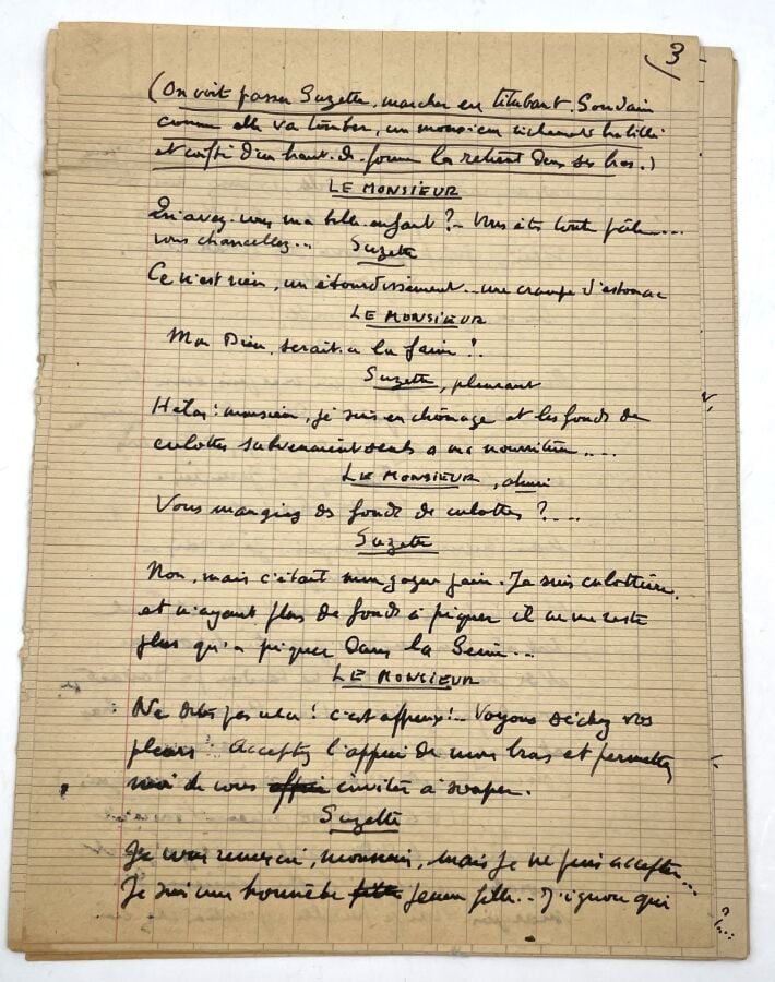 CAMI. - Manuscrit autographe signé, Quand j'étais jeune fille (Mémoires d'un ge…