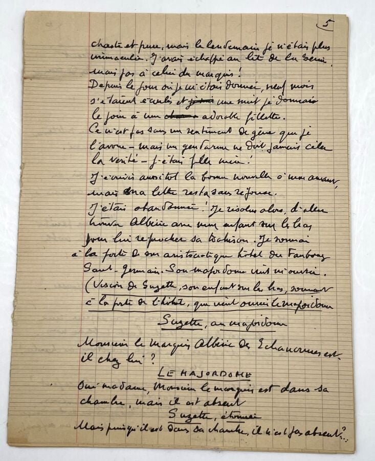 CAMI. - Manuscrit autographe signé, Quand j'étais jeune fille (Mémoires d'un ge…